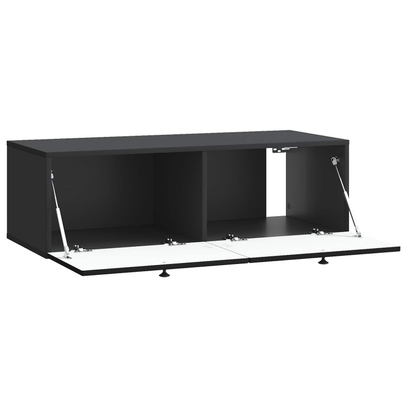 Szafka RTV montowana na ścianie Czarny 99 x 41 x 30 cm