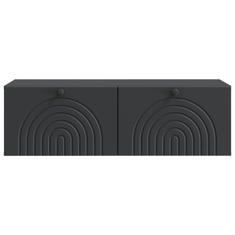 Szafka RTV montowana na ścianie Czarny 99 x 41 x 30 cm