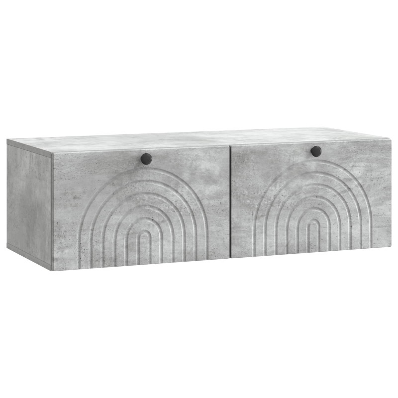 Szafka RTV montowana na ścianie Betonowy szary 99 x 41 x 30 cm