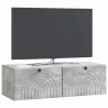 Szafka RTV montowana na ścianie Betonowy szary 99 x 41 x 30 cm