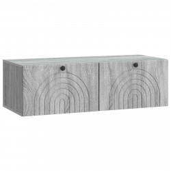 Szafka RTV montowana na ścianie Szary Sonoma 99 x 41 x 30 cm