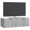 Szafka RTV montowana na ścianie Szary Sonoma 99 x 41 x 30 cm