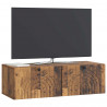 Szafka RTV montowana na ścianie Stare drewno 99 x 41 x 30 cm