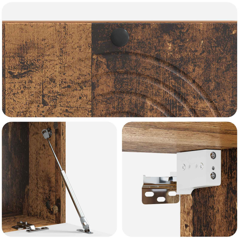 Szafka RTV montowana na ścianie Stare drewno 99 x 41 x 30 cm