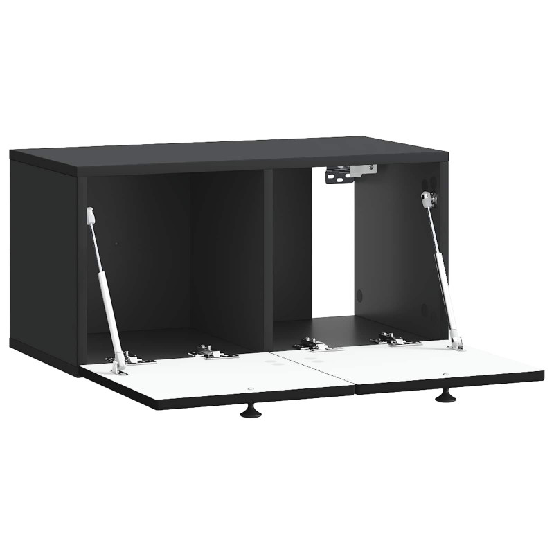 Szafka RTV montowana na ścianie Czarny 59,5 x 31 x 30 cm