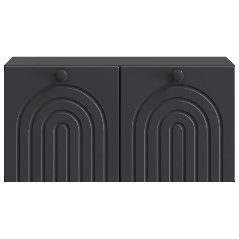 Szafka RTV montowana na ścianie Czarny 59,5 x 31 x 30 cm