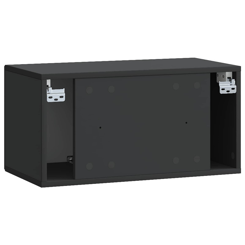 Szafka RTV montowana na ścianie Czarny 59,5 x 31 x 30 cm