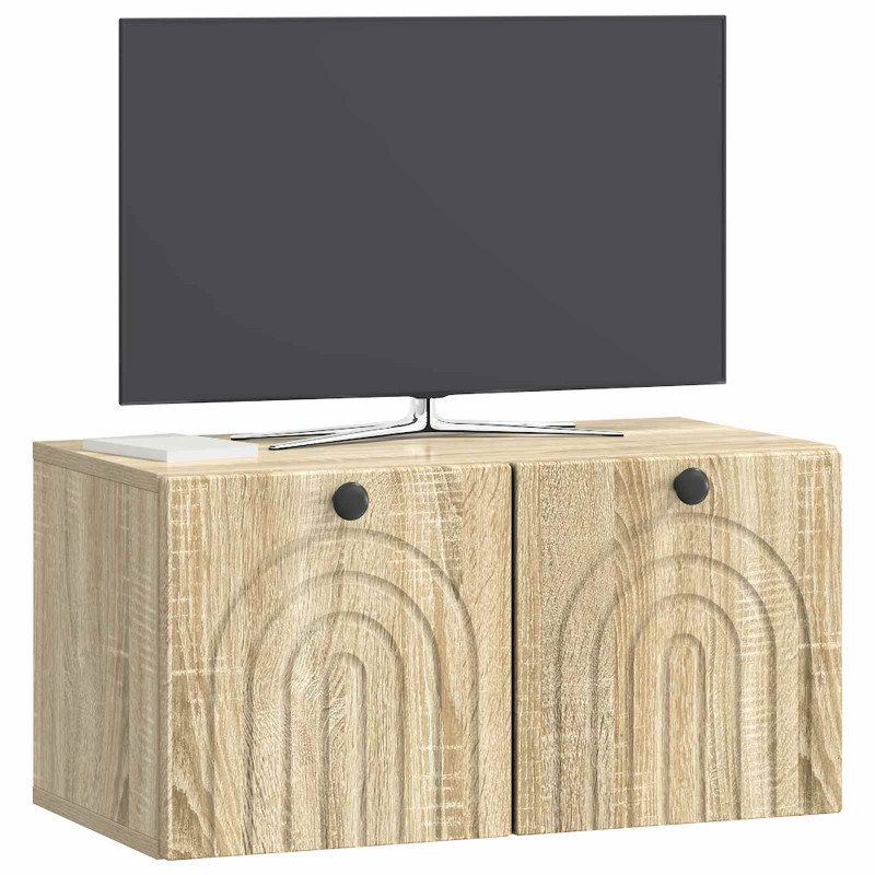 Szafka RTV montowana na ścianie dąb Sonoma 59,5 x 31 x 30 cm