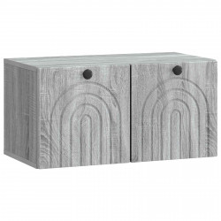 Szafka RTV montowana na ścianie Szary Sonoma 59,5 x 31 x 30 cm