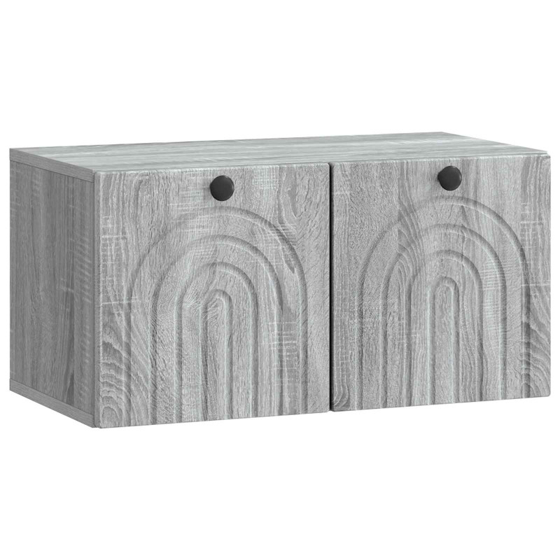 Szafka RTV montowana na ścianie Szary Sonoma 59,5 x 31 x 30 cm
