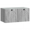 Szafka RTV montowana na ścianie Szary Sonoma 59,5 x 31 x 30 cm