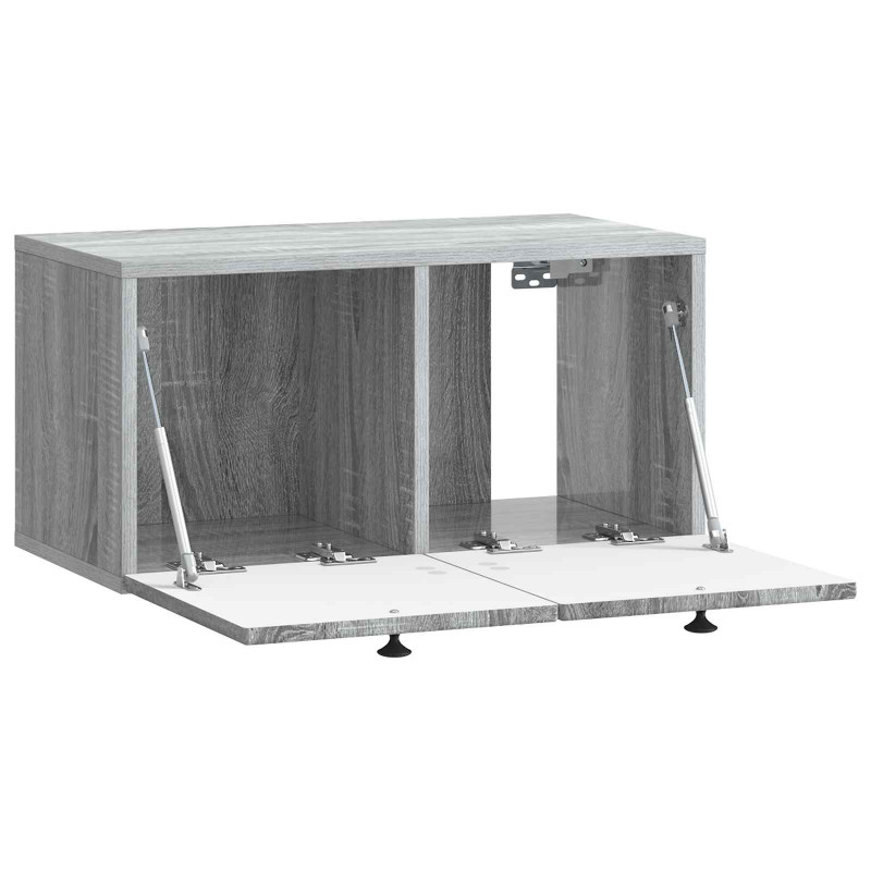 Szafka RTV montowana na ścianie Szary Sonoma 59,5 x 31 x 30 cm
