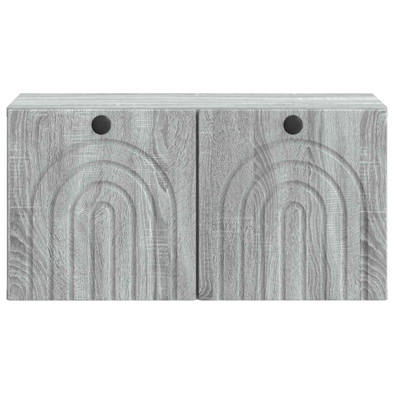 Szafka RTV montowana na ścianie Szary Sonoma 59,5 x 31 x 30 cm