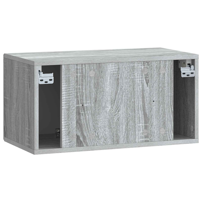 Szafka RTV montowana na ścianie Szary Sonoma 59,5 x 31 x 30 cm