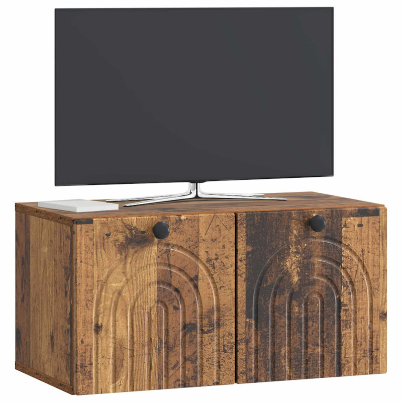 Szafka RTV montowana na ścianie Stare drewno 59,5 x 31 x 30 cm