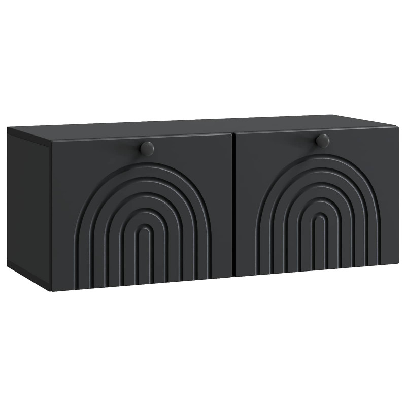 Szafka RTV montowana na ścianie Czarny 78,5 x 31 x 30 cm