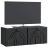 Szafka RTV montowana na ścianie Czarny 78,5 x 31 x 30 cm