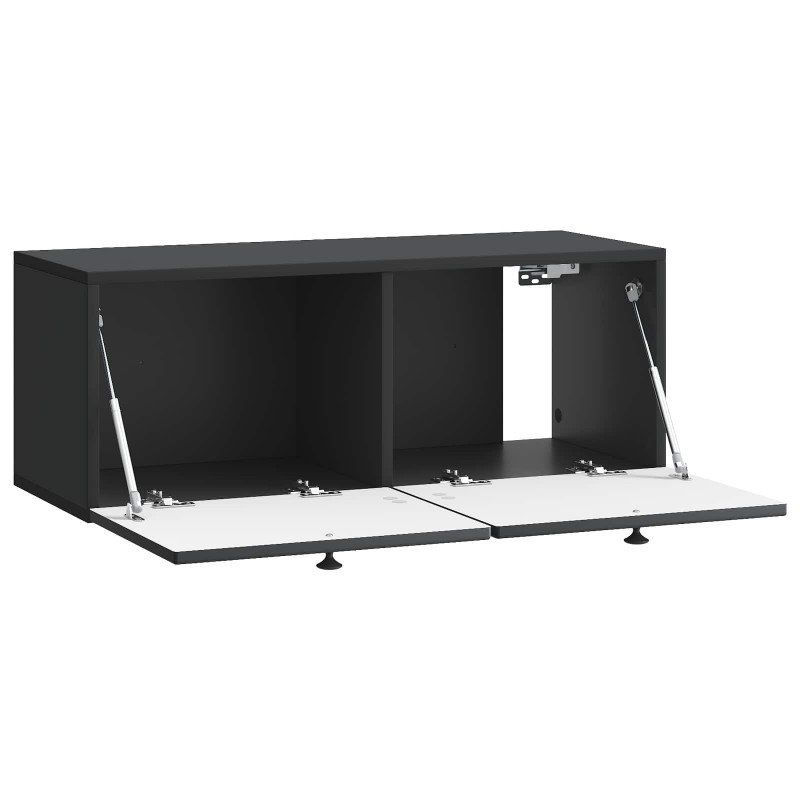 Szafka RTV montowana na ścianie Czarny 78,5 x 31 x 30 cm