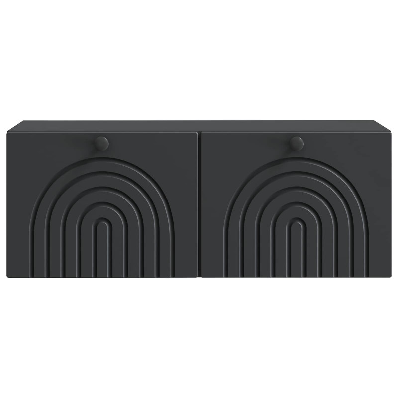 Szafka RTV montowana na ścianie Czarny 78,5 x 31 x 30 cm