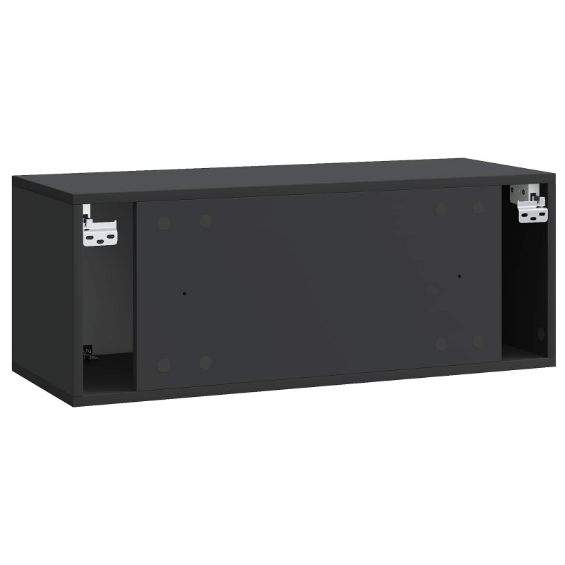 Szafka RTV montowana na ścianie Czarny 78,5 x 31 x 30 cm