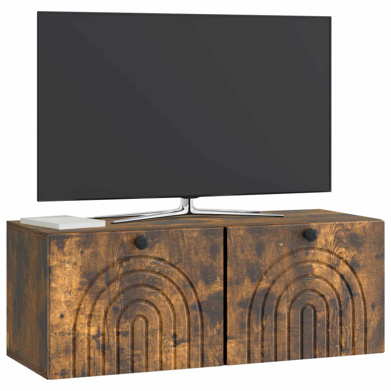 Szafka RTV montowana na ścianie Dąb wędzony 78,5 x 31 x 30 cm