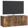 Szafka RTV montowana na ścianie Dąb wędzony 78,5 x 31 x 30 cm