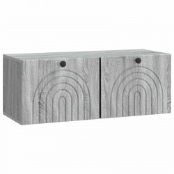 Szafka RTV montowana na ścianie Szary Sonoma 78,5 x 31 x 30 cm