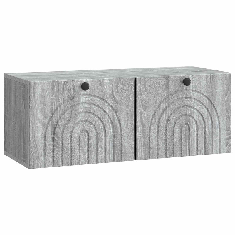 Szafka RTV montowana na ścianie Szary Sonoma 78,5 x 31 x 30 cm