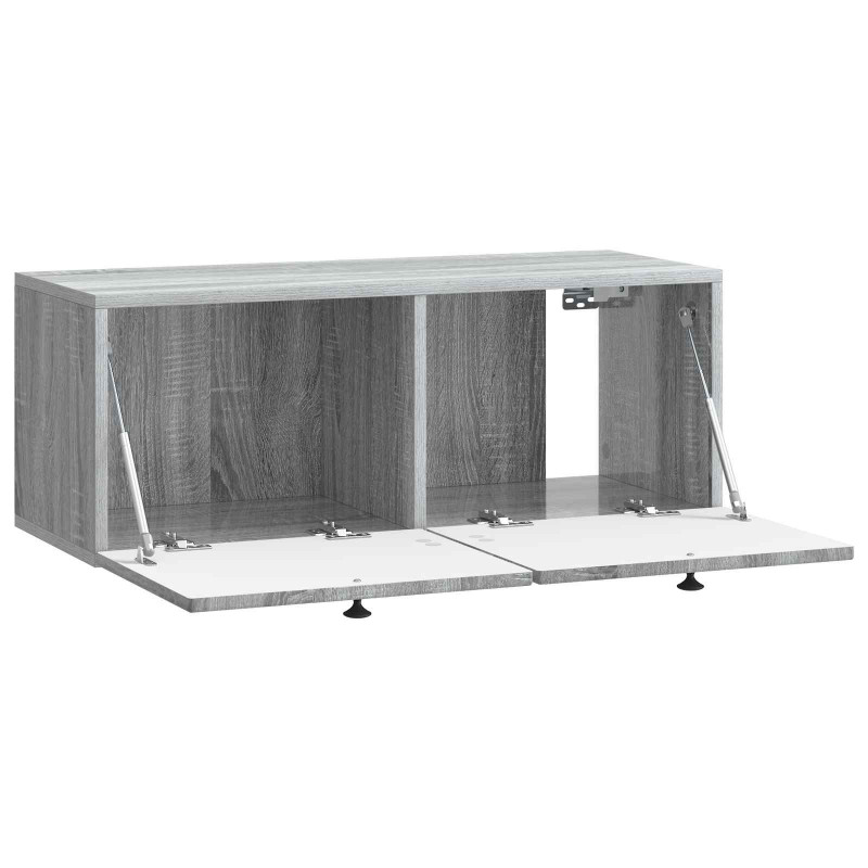 Szafka RTV montowana na ścianie Szary Sonoma 78,5 x 31 x 30 cm