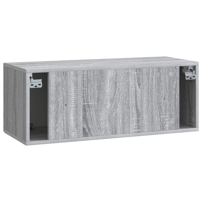 Szafka RTV montowana na ścianie Szary Sonoma 78,5 x 31 x 30 cm