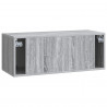 Szafka RTV montowana na ścianie Szary Sonoma 78,5 x 31 x 30 cm