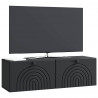 Szafka RTV montowana na ścianie Czarny 98 x 31 x 30 cm