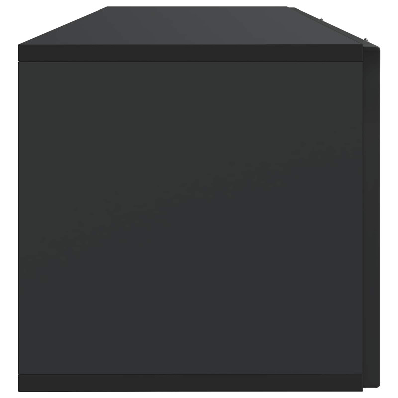 Szafka RTV montowana na ścianie Czarny 98 x 31 x 30 cm