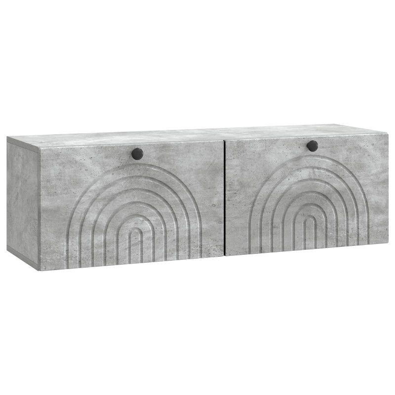 Szafka RTV montowana na ścianie Betonowy szary 98 x 31 x 30 cm
