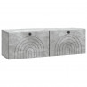 Szafka RTV montowana na ścianie Betonowy szary 98 x 31 x 30 cm