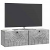 Szafka RTV montowana na ścianie Betonowy szary 98 x 31 x 30 cm