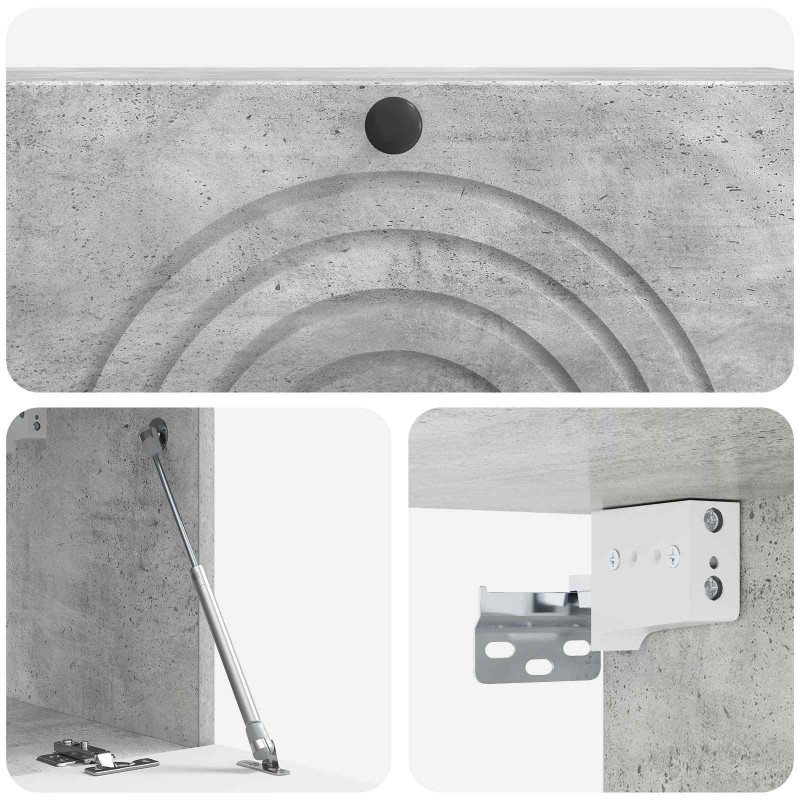 Szafka RTV montowana na ścianie Betonowy szary 98 x 31 x 30 cm