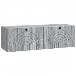 Szafka RTV montowana na ścianie Szary Sonoma 98 x 31 x 30 cm