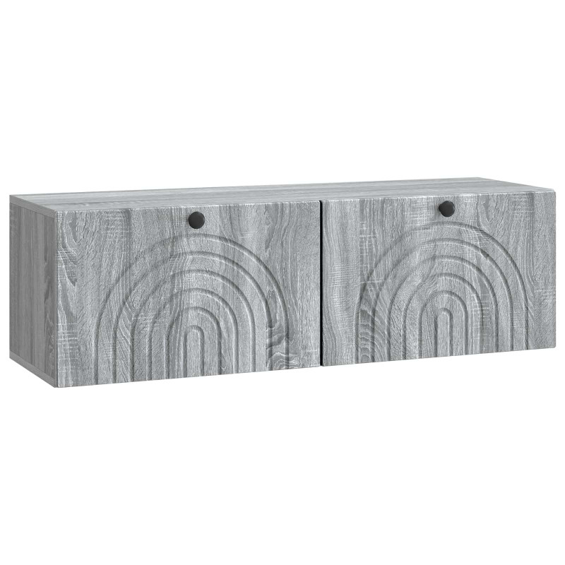 Szafka RTV montowana na ścianie Szary Sonoma 98 x 31 x 30 cm
