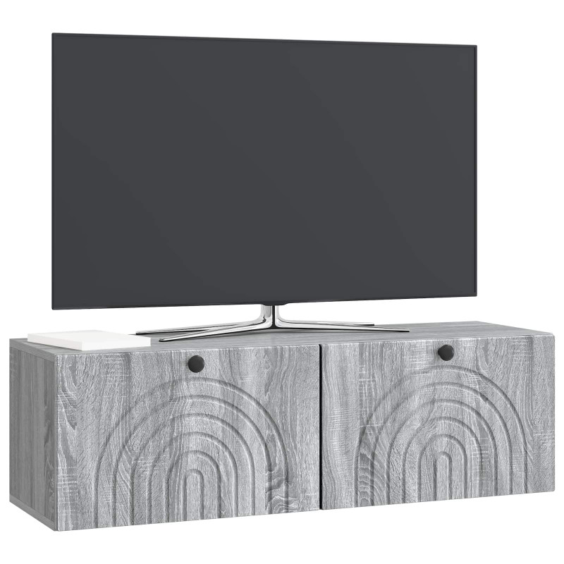 Szafka RTV montowana na ścianie Szary Sonoma 98 x 31 x 30 cm