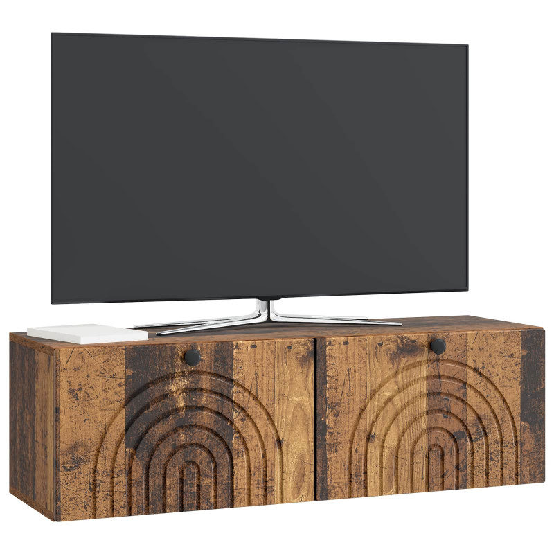 Szafka RTV montowana na ścianie Stare drewno 98 x 31 x 30 cm