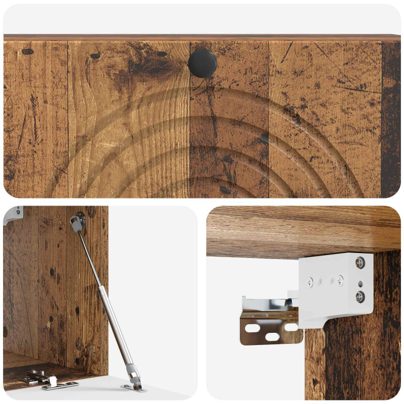 Szafka RTV montowana na ścianie Stare drewno 98 x 31 x 30 cm