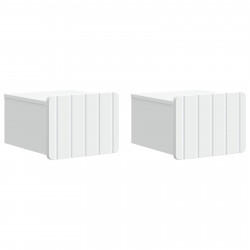 Wisząca Szafka Nocna z szufladą 2 pcs Biały 33 x 34,5 x 24 cm