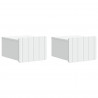 Wisząca Szafka Nocna z szufladą 2 pcs Biały 33 x 34,5 x 24 cm