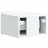 Wisząca Szafka Nocna z szufladą 2 pcs Biały 33 x 34,5 x 24 cm