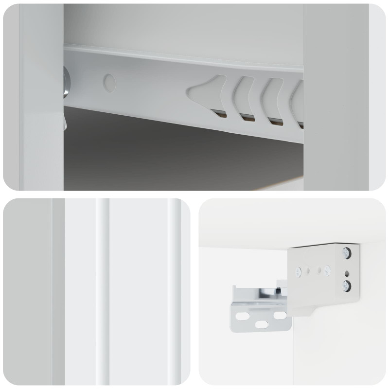 Wisząca Szafka Nocna z szufladą 2 pcs Biały 33 x 34,5 x 24 cm