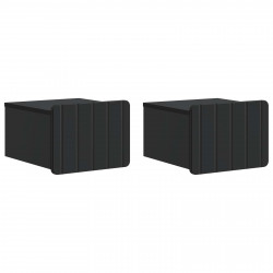 Wisząca Szafka Nocna z szufladą 2 pcs Czarny 33 x 34,5 x 24 cm