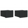 Wisząca Szafka Nocna z szufladą 2 pcs Czarny 33 x 34,5 x 24 cm