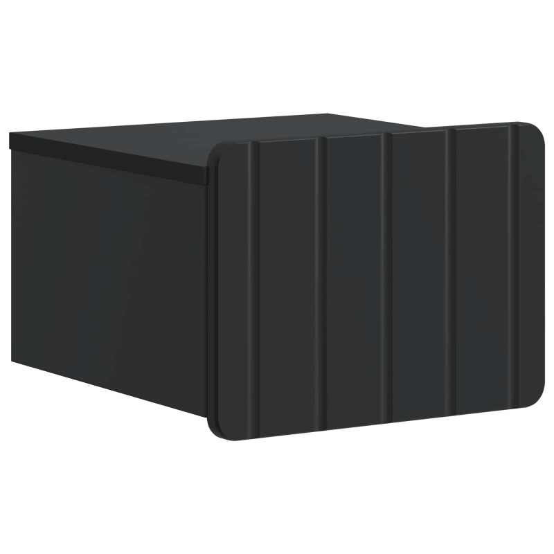 Wisząca Szafka Nocna z szufladą 2 pcs Czarny 33 x 34,5 x 24 cm