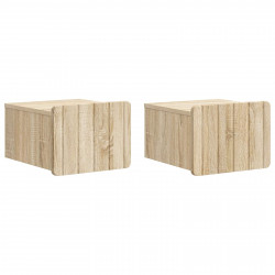 Wisząca Szafka Nocna 2 pcs dąb Sonoma 33 x 34,5 x 24 cm